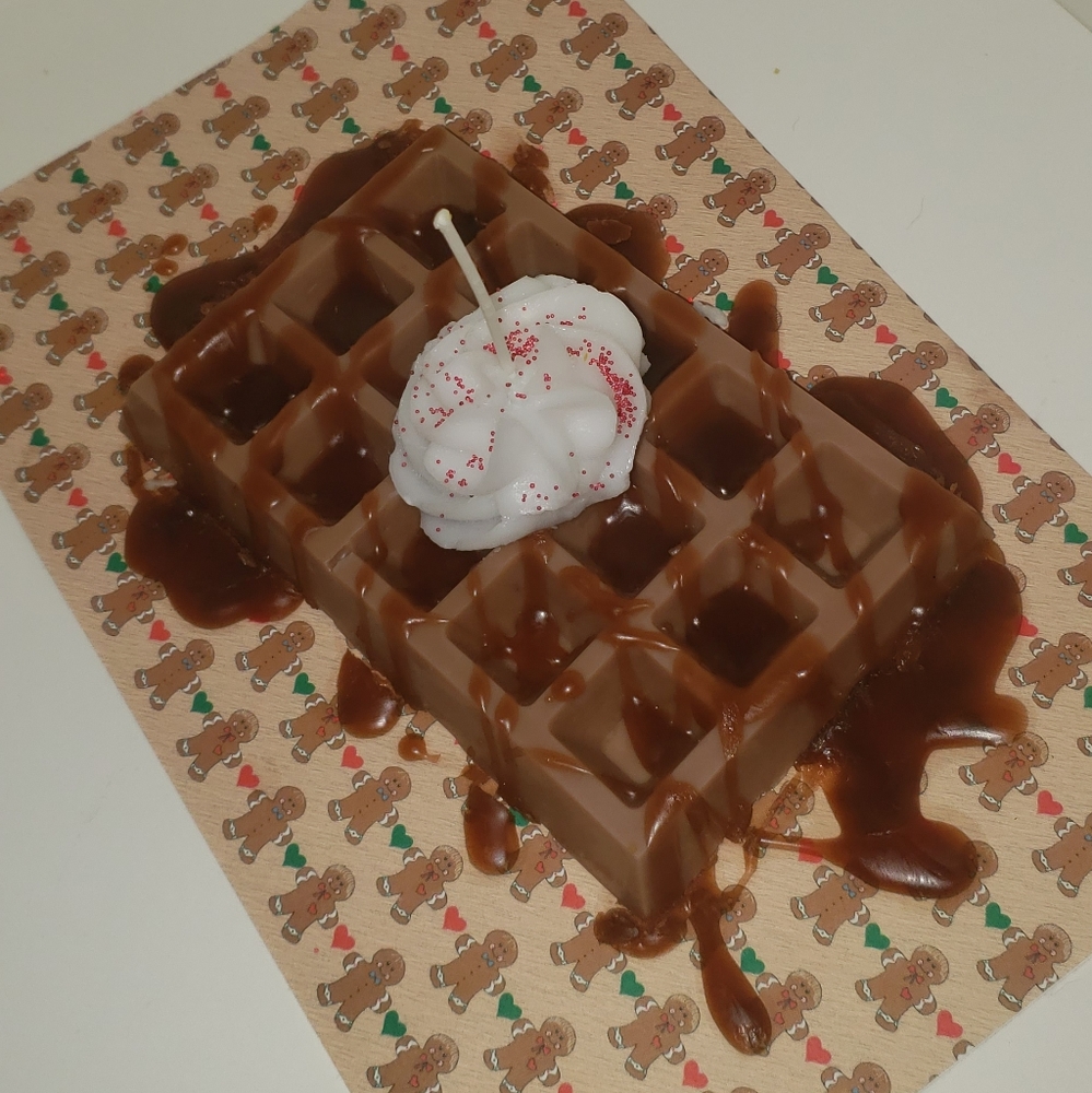 Gingerbread Waffle Candles! - Picture 2 of 2